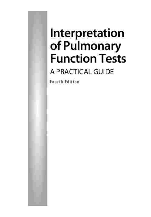 Interpretation of Pulmonary Function Tests A PrActicAl Guide Fourth Edition